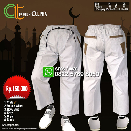 Sirwal Ct Original premium ALPHA - White