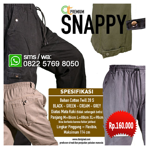 Sirwal Ct Original premium SNAPPY - specs