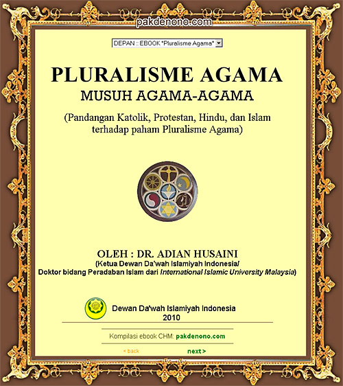 halaman depan ebook Pluralisme Agama. Musuh Agama-Agama